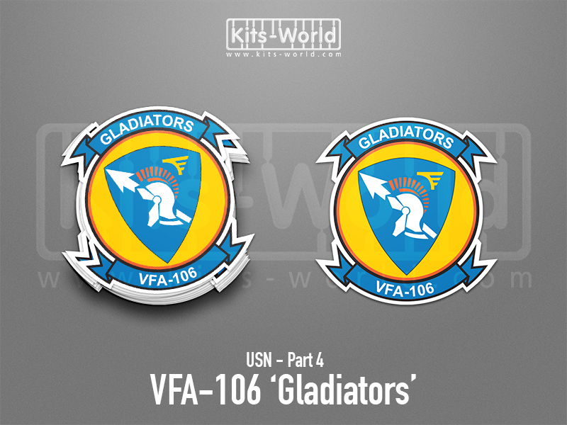 Kitsworld SAV Sticker - US Navy - VFA-106 Gladiators Approx height: 100 mm 